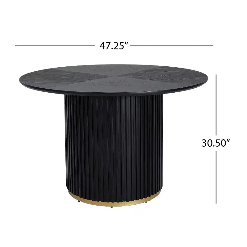 Conjunto de mesa de jantar redonda moderna de 5 peças Christopher Knight Home Shankar com cadeiras estofadas de madeira de seringueira