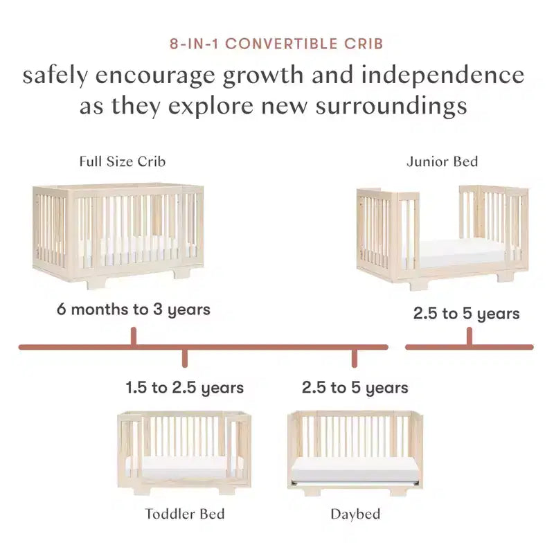 Berço convertível Babyletto Yuzu 8 em 1 com kits de conversão para todas as fases