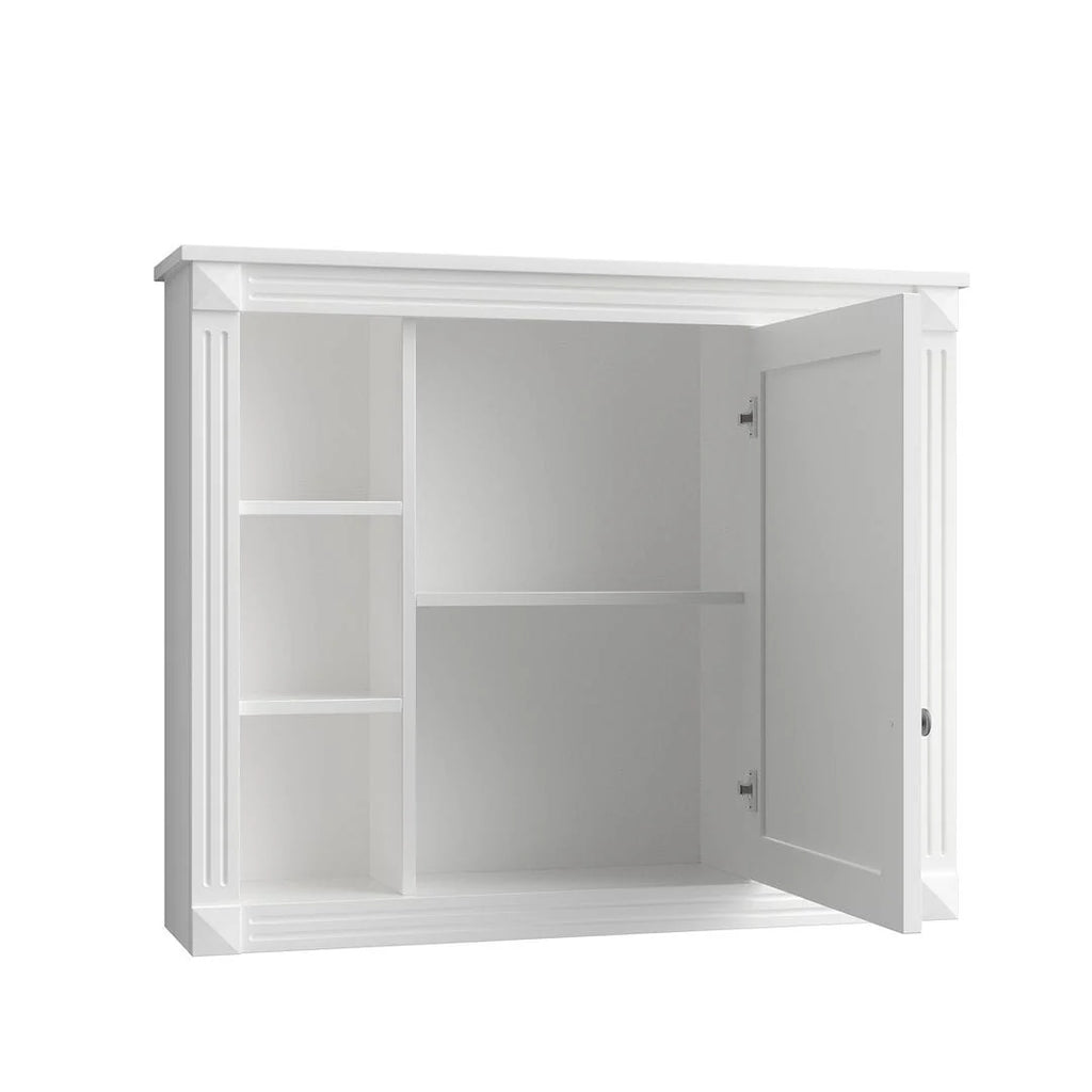 Moderne badkamermeubelset van 36 inch met wastafelblad, spiegelkast, 2 deuren en 2 laden