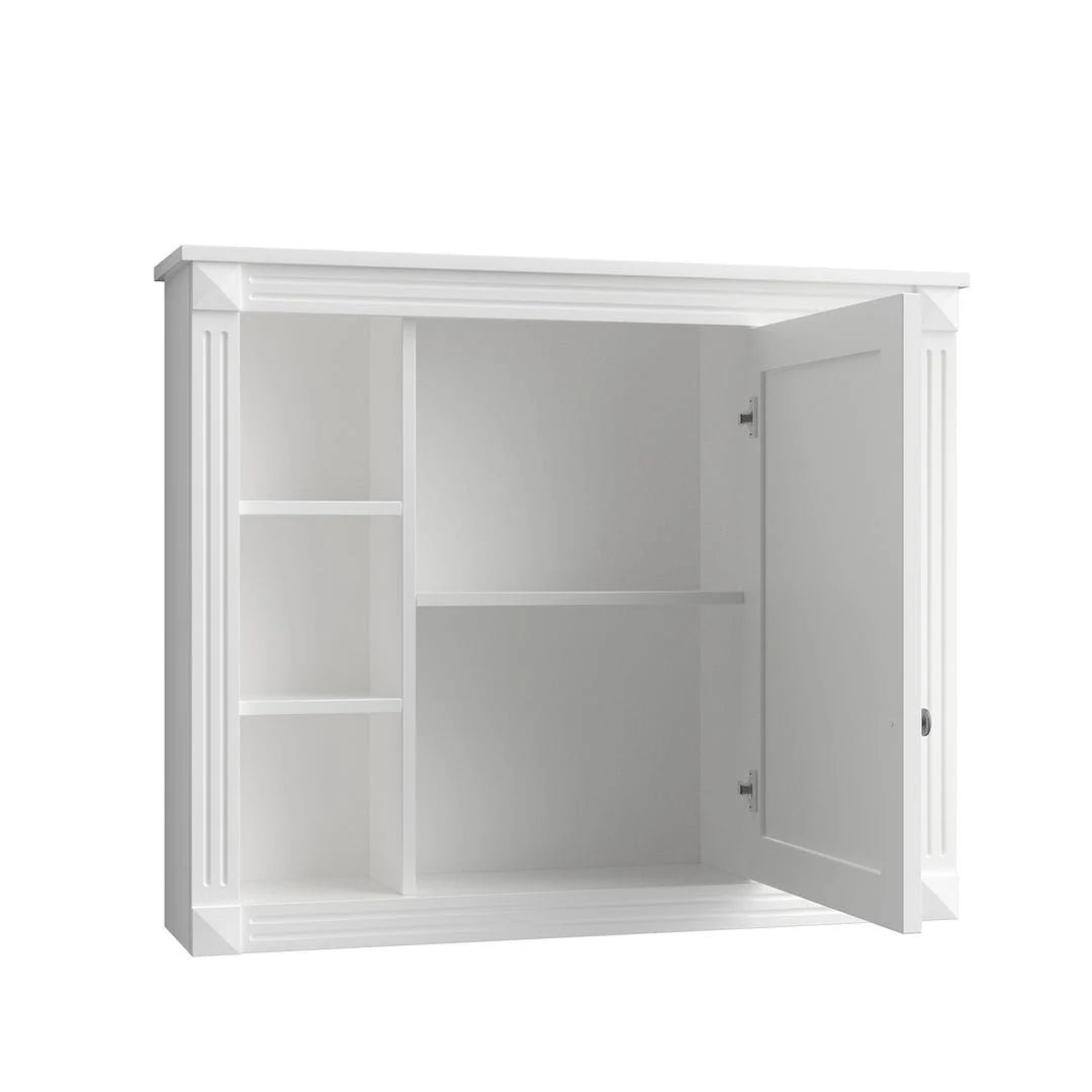 Moderne badkamermeubelset van 36 inch met wastafelblad, spiegelkast, 2 deuren en 2 laden