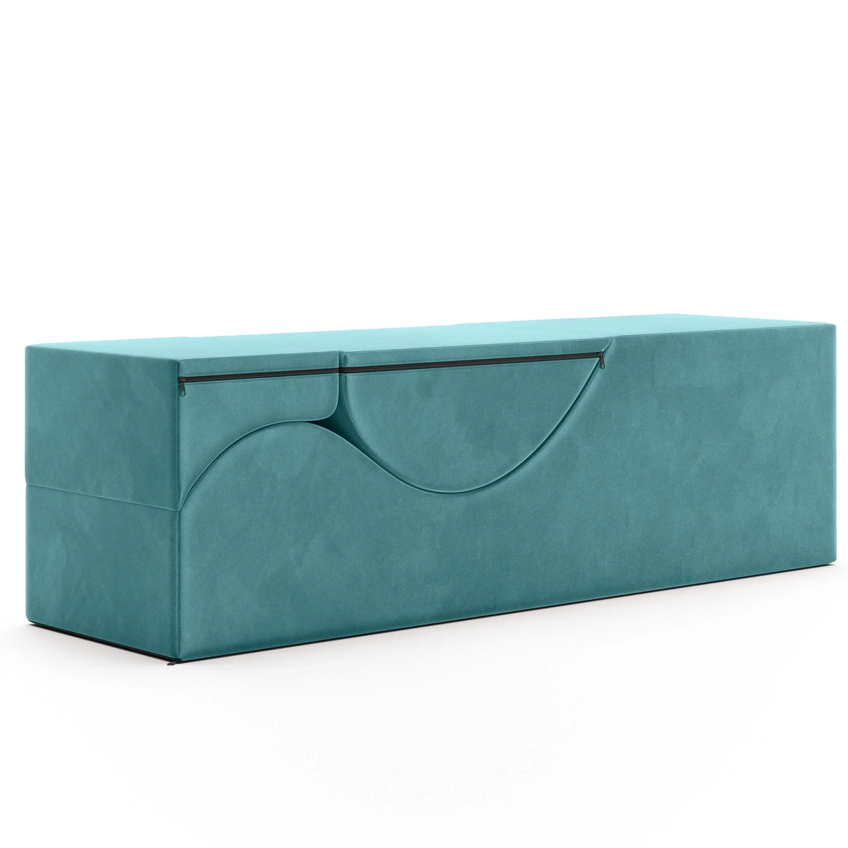 Avana Kami converteerbare chaise longue / yoga en massage - 2-in-1 hocker met verborgen uitklapbare yogastoel, microvelours - N/A