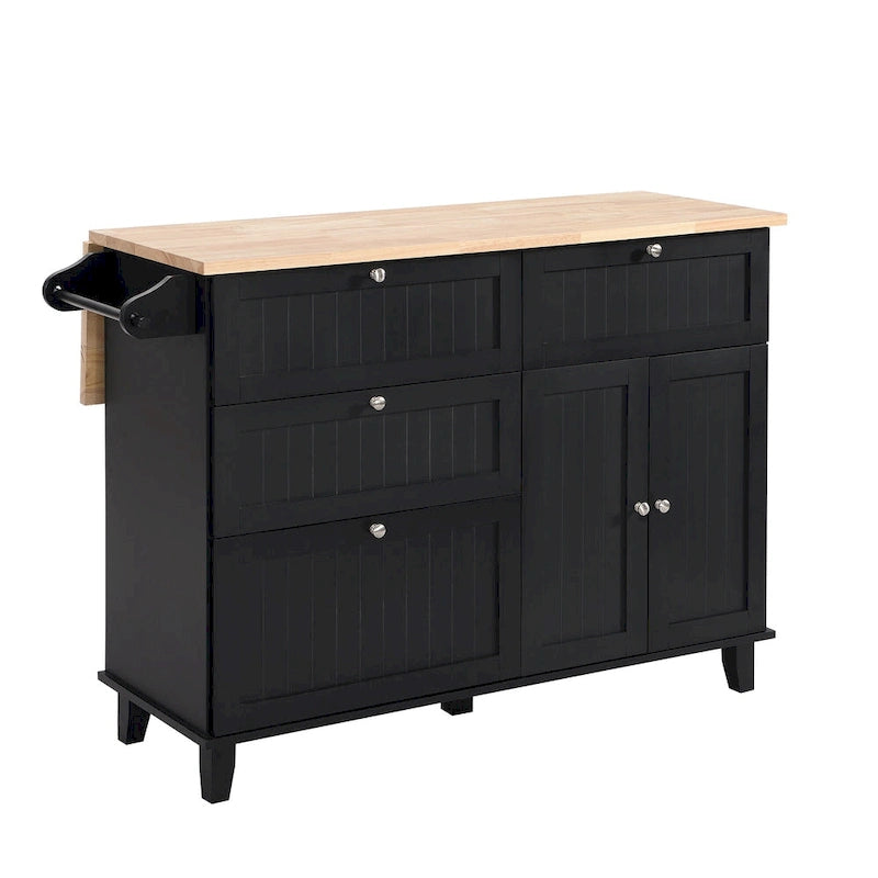 Conjunto de ilha de cozinha TOPMAX com aba rebatível e 2 lugares, conjunto de mesa de jantar com prateleira ajustável, gavetas e toalheiro