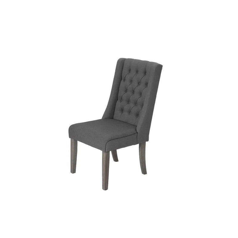 Set da pranzo rustico grigio allungabile Best Quality Furniture da 9 pezzi