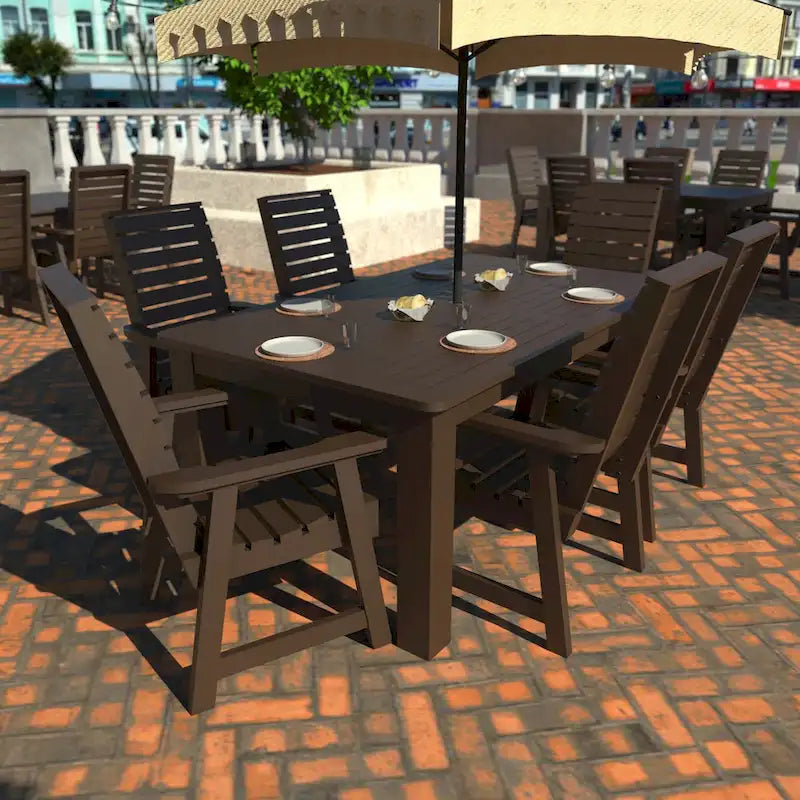 Conjunto de refeições exterior HIGHWOOD PROFESSIONAL de 7 peças, 42x72