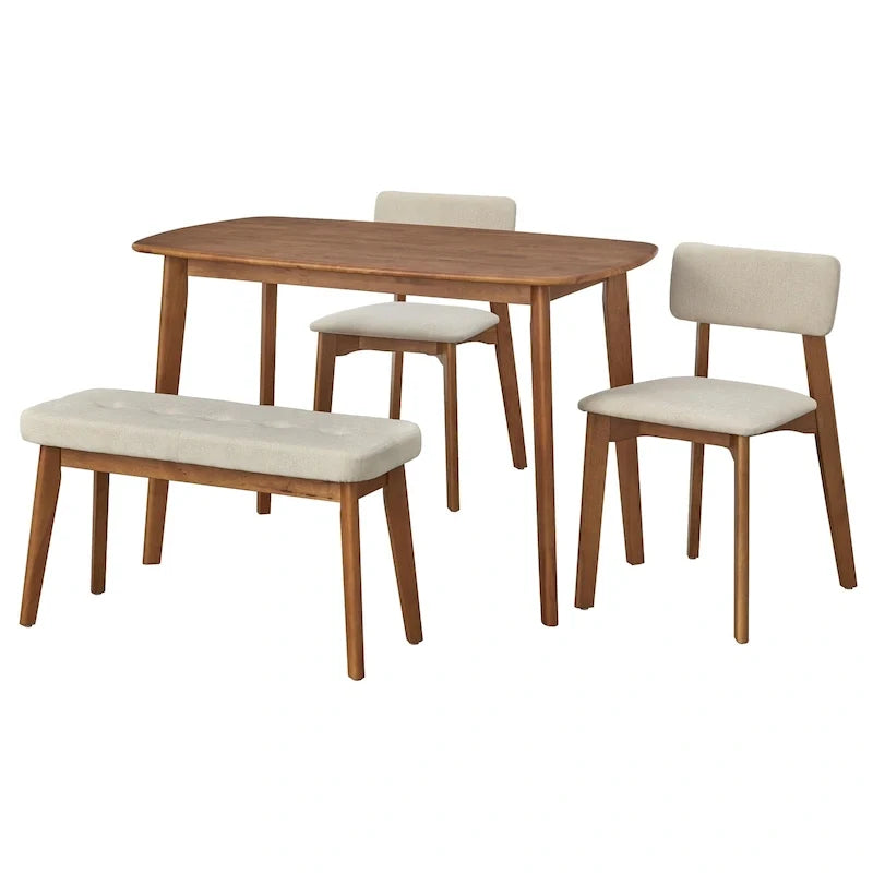 Set da pranzo Nettie in legno massello da 4 pezzi Simple Living