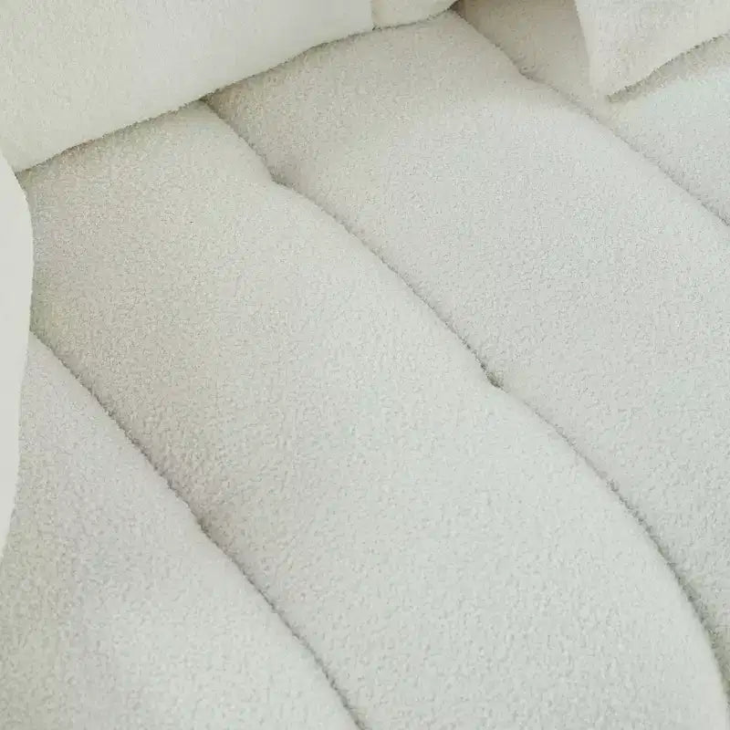Divano moderno GDFStudio Alanna da 79,5 pollici, a 3 posti, rivestito in tessuto teddy con cuscini