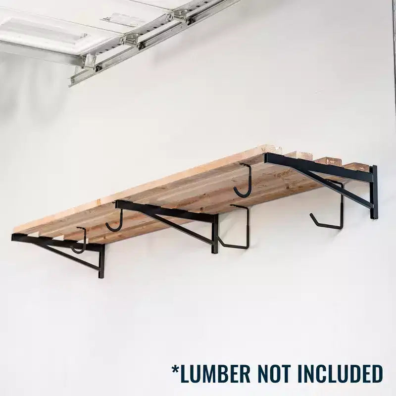 StoreYourBoard 2' x 8' doe-het-zelf-wandplankbeugels | extra stevige garagewandplank