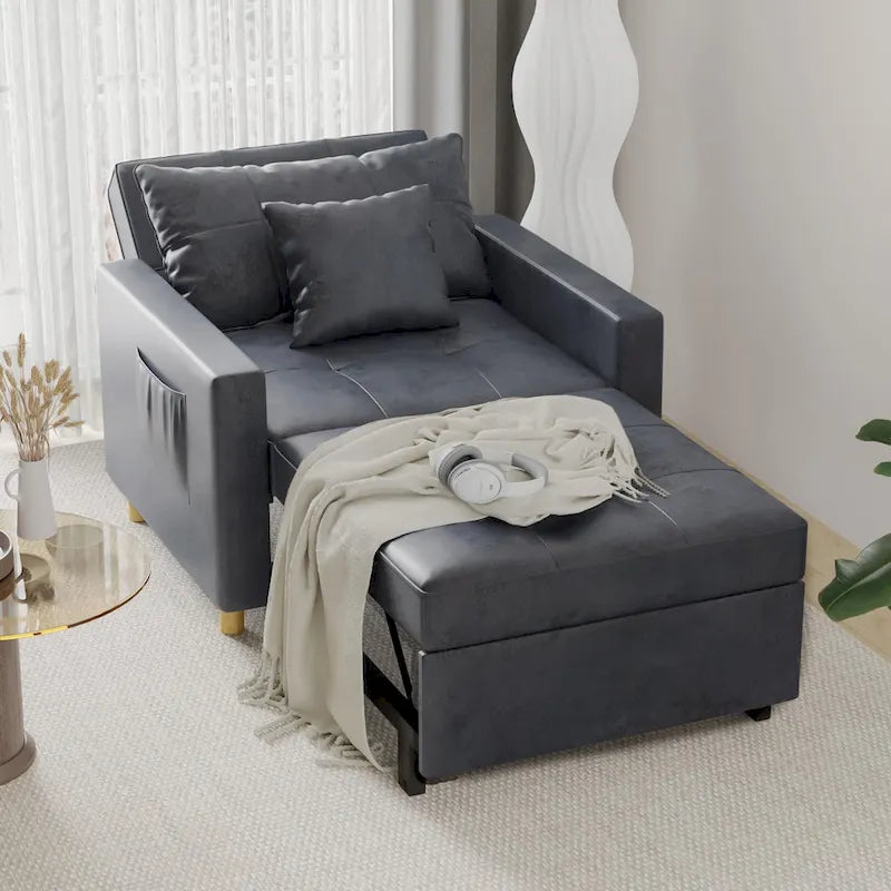 Poltrona-cama ajustável, convertível em 3 funções, várias cores, para 1 pessoa