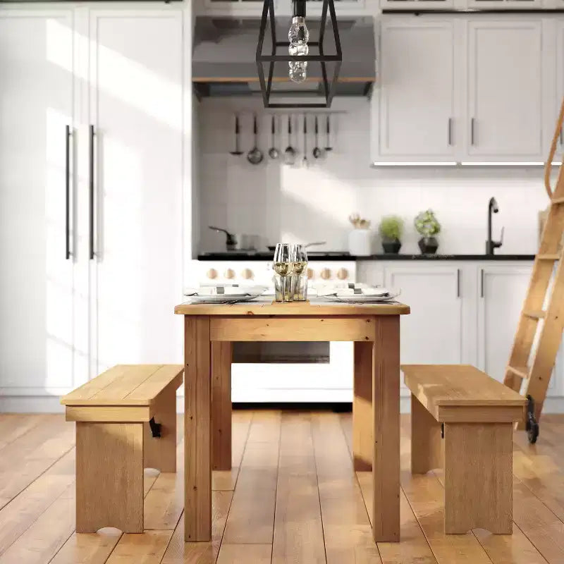 Tavolo da pranzo rettangolare in pino massello Flash Furniture, 46 x 30