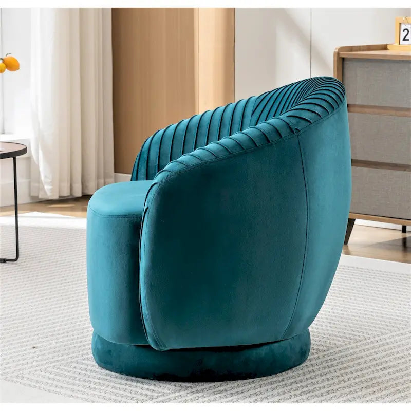Petit fauteuil pivotant en velours Milvo