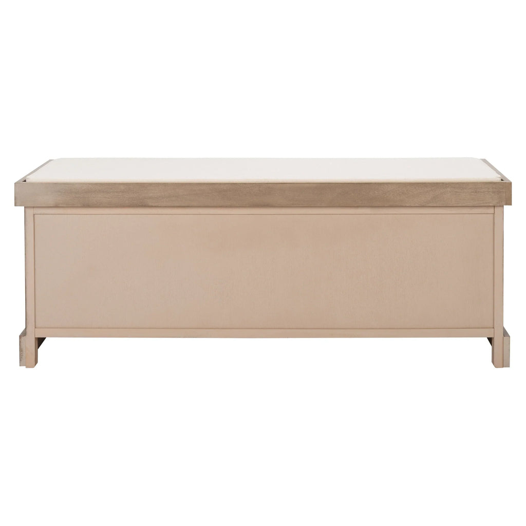 SAFAVIEH Fiorello 3-Drawer with Cushion Storage Bench - 47.3 W x 15 L x 19 H - 47Wx15Dx19H