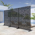 Schermo in acciaio zincato nero con motivo triangolare a V | 183A x 120L x 4P cm
