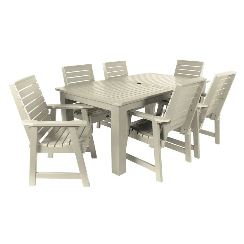 Conjunto de refeições exterior HIGHWOOD PROFESSIONAL de 7 peças, 42x72