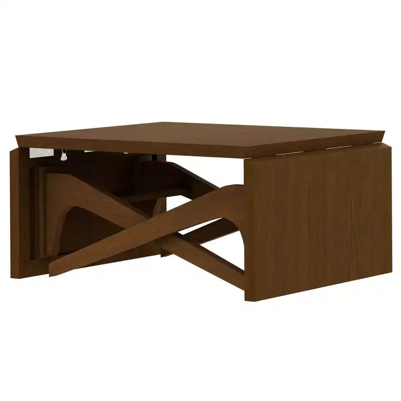 Table basse 2-en-1, table à manger extensible, table à hauteur réglable pour la maison et le bureau, gain de place - ModernLuxe