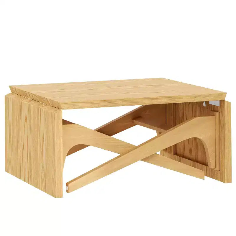 Table basse 2-en-1, table à manger extensible, table à hauteur réglable pour la maison et le bureau, gain de place - ModernLuxe