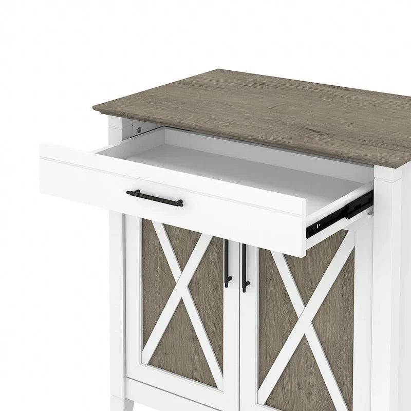 Bureau secrétaire Key West avec meuble de rangement, par Bush Furniture