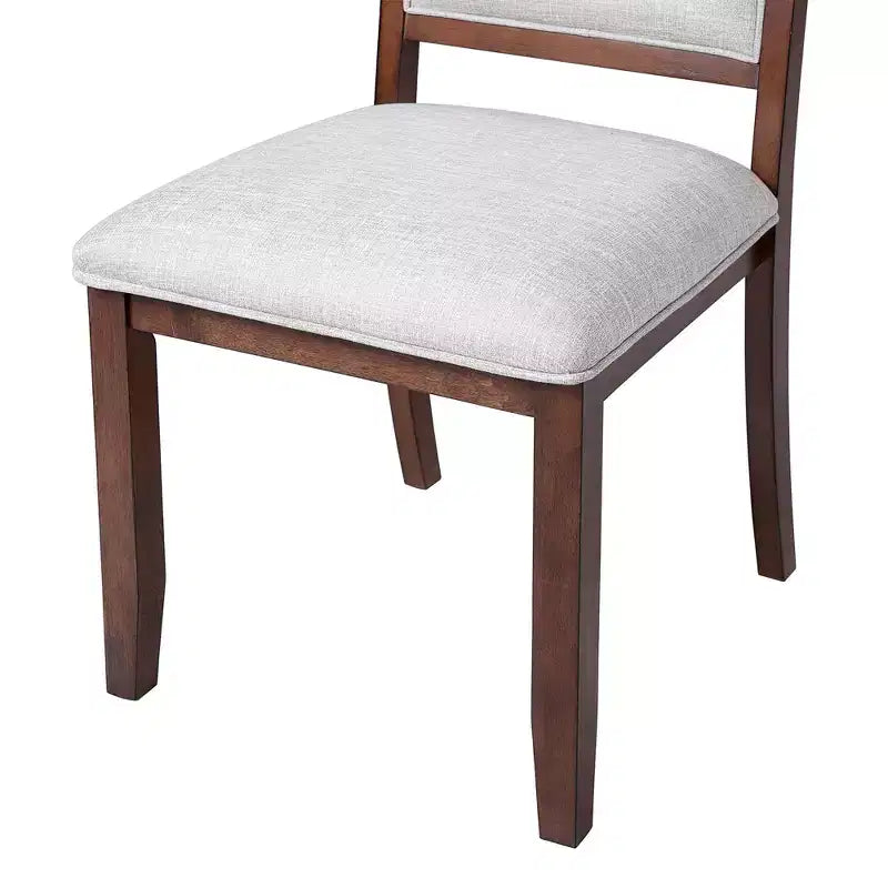 Ensemble de 4 chaises de salle à manger de style maison de campagne, à dossier haut et assise rembourrée