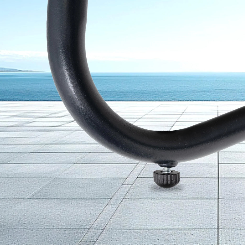 Doppelter Papasan-Sessel als Loveseat mit Kissen, wetterfestes PE-Rattan und Metallgestell für drinnen und draußen