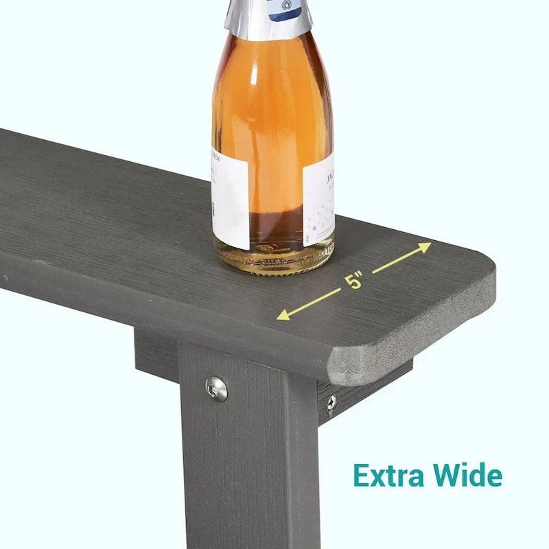 Conjunto de 4 cadeiras Adirondack de exterior em madeira resistente às intempéries Bonosuki