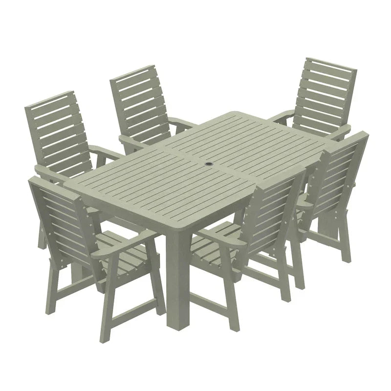 Conjunto de refeições exterior HIGHWOOD PROFESSIONAL de 7 peças, 42x72