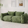 Modulares 2-Sitzer-Sofa aus Chenille-Stoff, Cloud-Sofa mit hoch belastbarem Schaumstoff, kompaktes Sofa ohne sichtbare Füße für kleine Räume