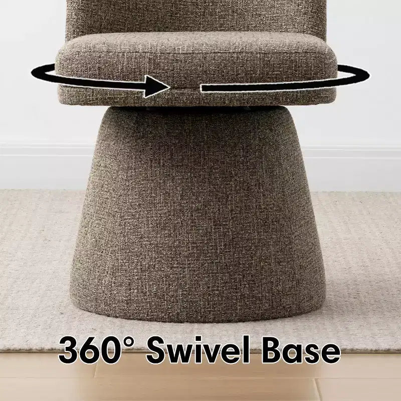 Sada 6 moderních otočných jídelních židlí bez područek s otočením o 360° a podstavcem ve stylu podstavce, elegantní akcentní židle do kuchyně, jídelny nebo kanceláře -Panipeachy