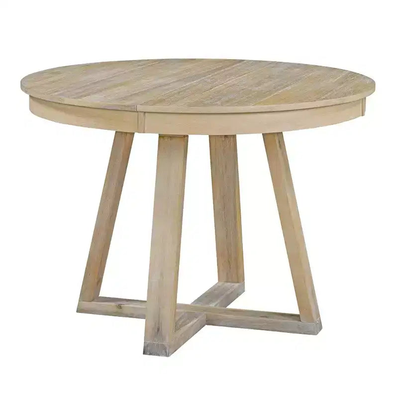 Set da Pranzo Funzionale Vintage da 5 Pezzi, Tavolo Rotondo con prolunga da 16 pollici e 4 Sedie Imbottite - ModernLuxe