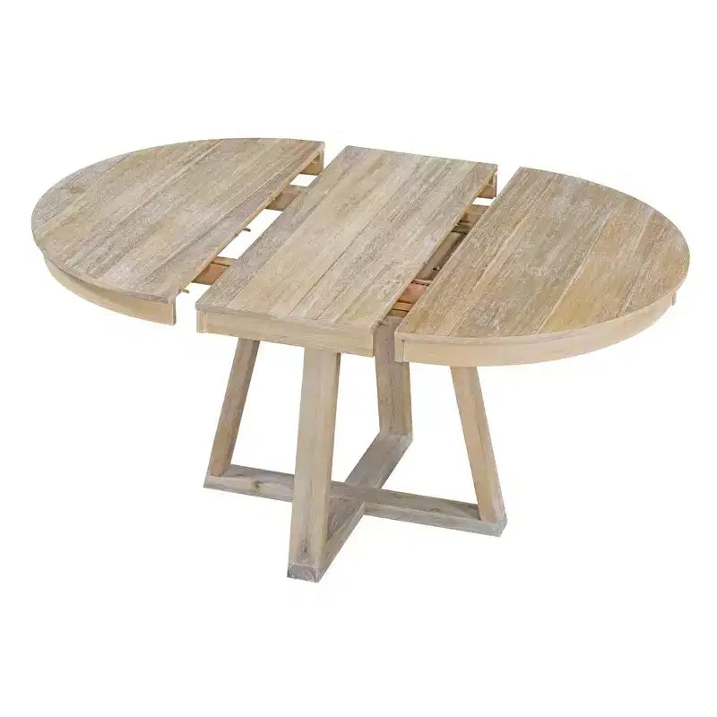 Set da Pranzo Funzionale Vintage da 5 Pezzi, Tavolo Rotondo con prolunga da 16 pollici e 4 Sedie Imbottite - ModernLuxe
