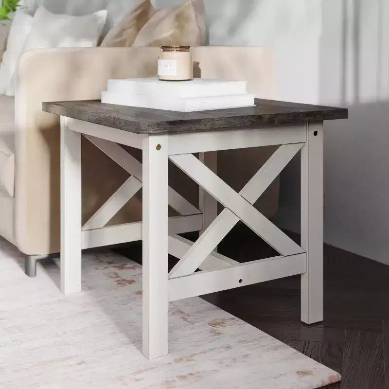 Tavolino da divano in legno massello stile rustico