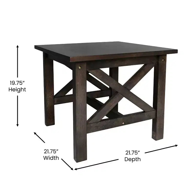 Tavolino da divano in legno massello stile rustico