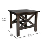 Tavolino da divano in legno massello stile rustico