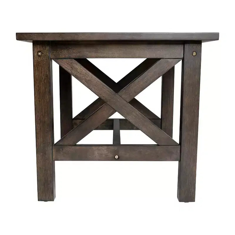 Tavolino da divano in legno massello stile rustico