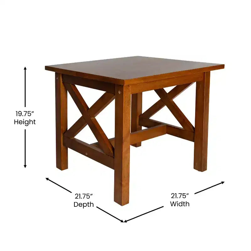 Tavolino da divano in legno massello stile rustico