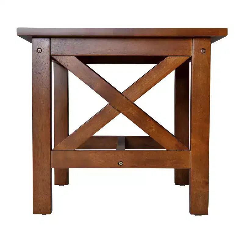 Tavolino da divano in legno massello stile rustico