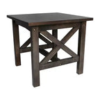 Tavolino da divano in legno massello stile rustico