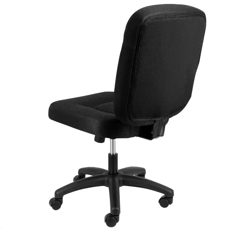 Sedia da ufficio con schienale medio regolabile in tessuto, colore nero