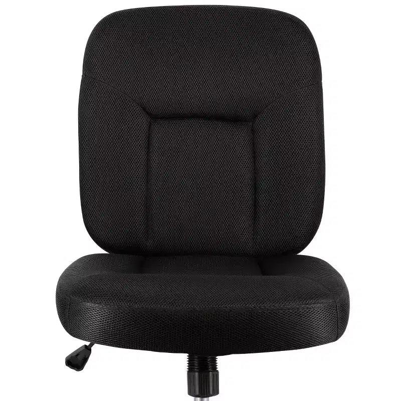 Sedia da ufficio con schienale medio regolabile in tessuto, colore nero
