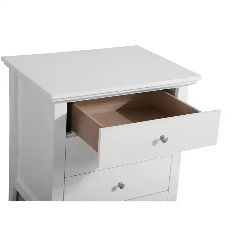 Comodino Hammond bianco a 3 cassetti