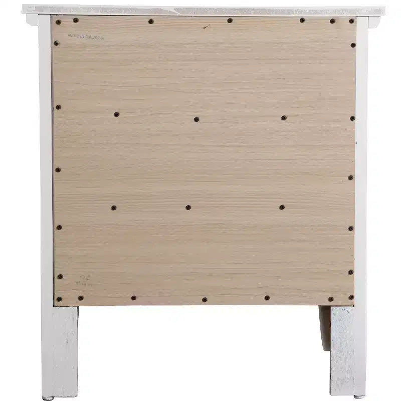 Comodino Hammond bianco a 3 cassetti