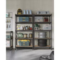 5-Tier Storage Shelves, Set of 2 Garage Storage, Adjustable Shelving Units, 17.7 x 35.4 x 70.9 Inches, Load 1929 lb Each, Shed Warehouse Basement