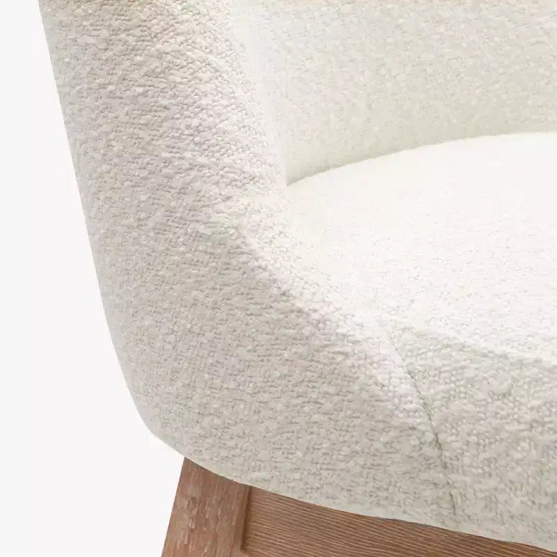 Sgabello da bar imbottito girevole ad altezza bancone da 26", crema
