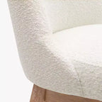 Sgabello da bar imbottito girevole ad altezza bancone da 26", crema