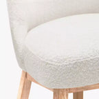 Sgabello da bar imbottito girevole ad altezza bancone da 26", crema
