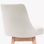 Sgabello da bar imbottito girevole ad altezza bancone da 26", crema