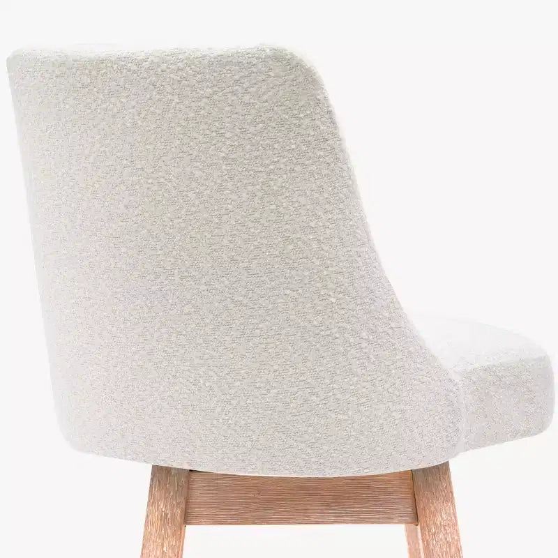 Sgabello da bar imbottito girevole ad altezza bancone da 26", crema