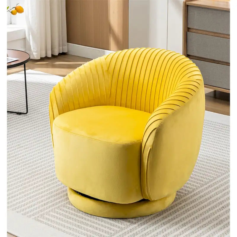 Petit fauteuil pivotant en velours Milvo