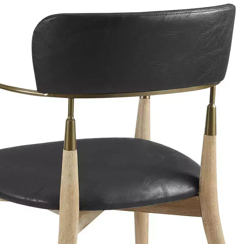 HOMLUX Set di 2 sedie da pranzo imbottite con braccioli e schienale curvo