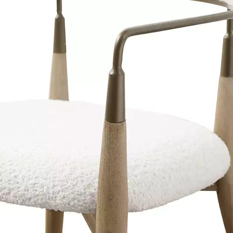 HOMLUX Set di 2 sedie da pranzo imbottite con braccioli e schienale curvo