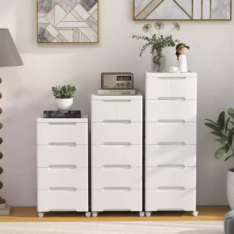 1/2 pz Carrello Portatutto a 6 Cassetti in Plastica con 4 Ruote Universali