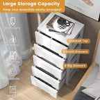 1/2 pz Carrello Portatutto a 6 Cassetti in Plastica con 4 Ruote Universali